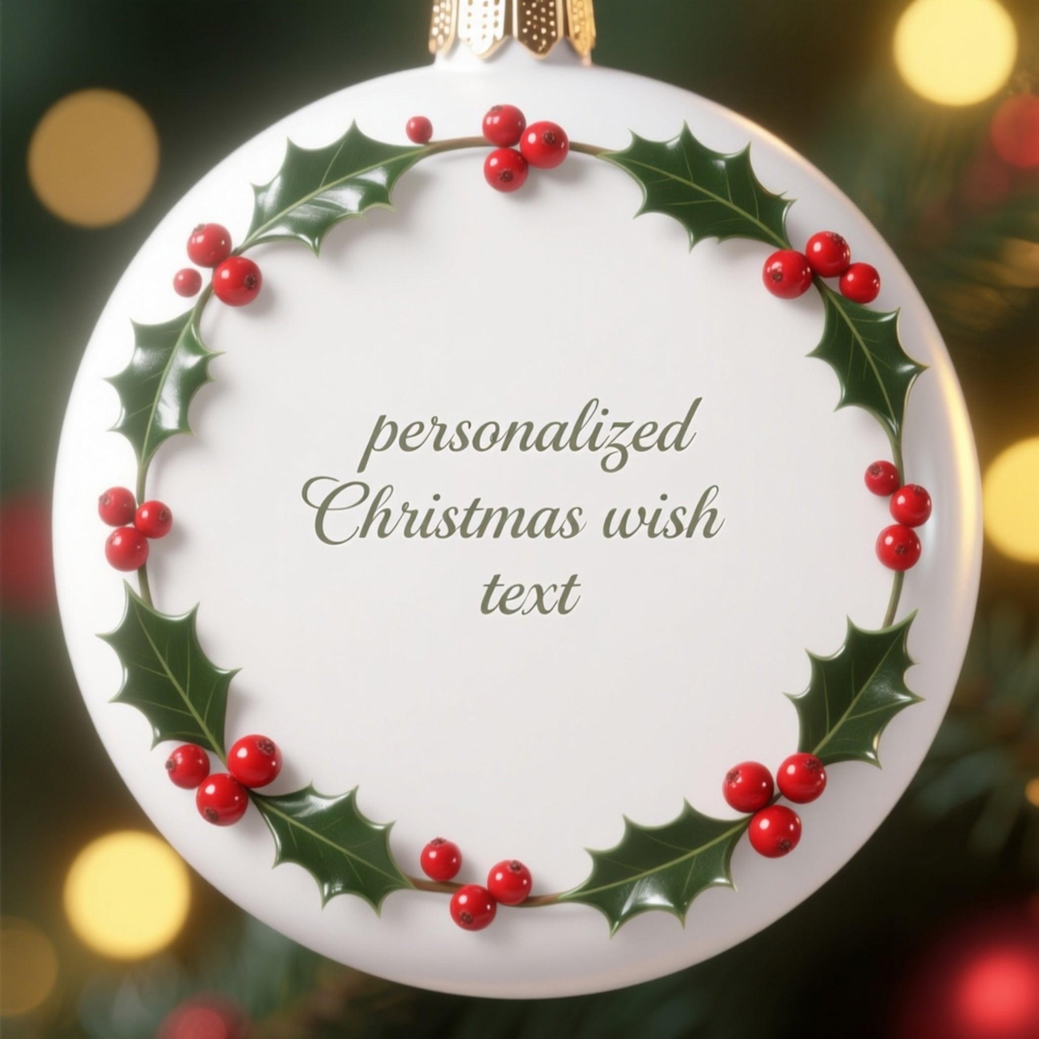 Personalized WISH Christmas Ornaments