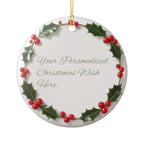 Personalized Christmas Wish Ornament Style 2