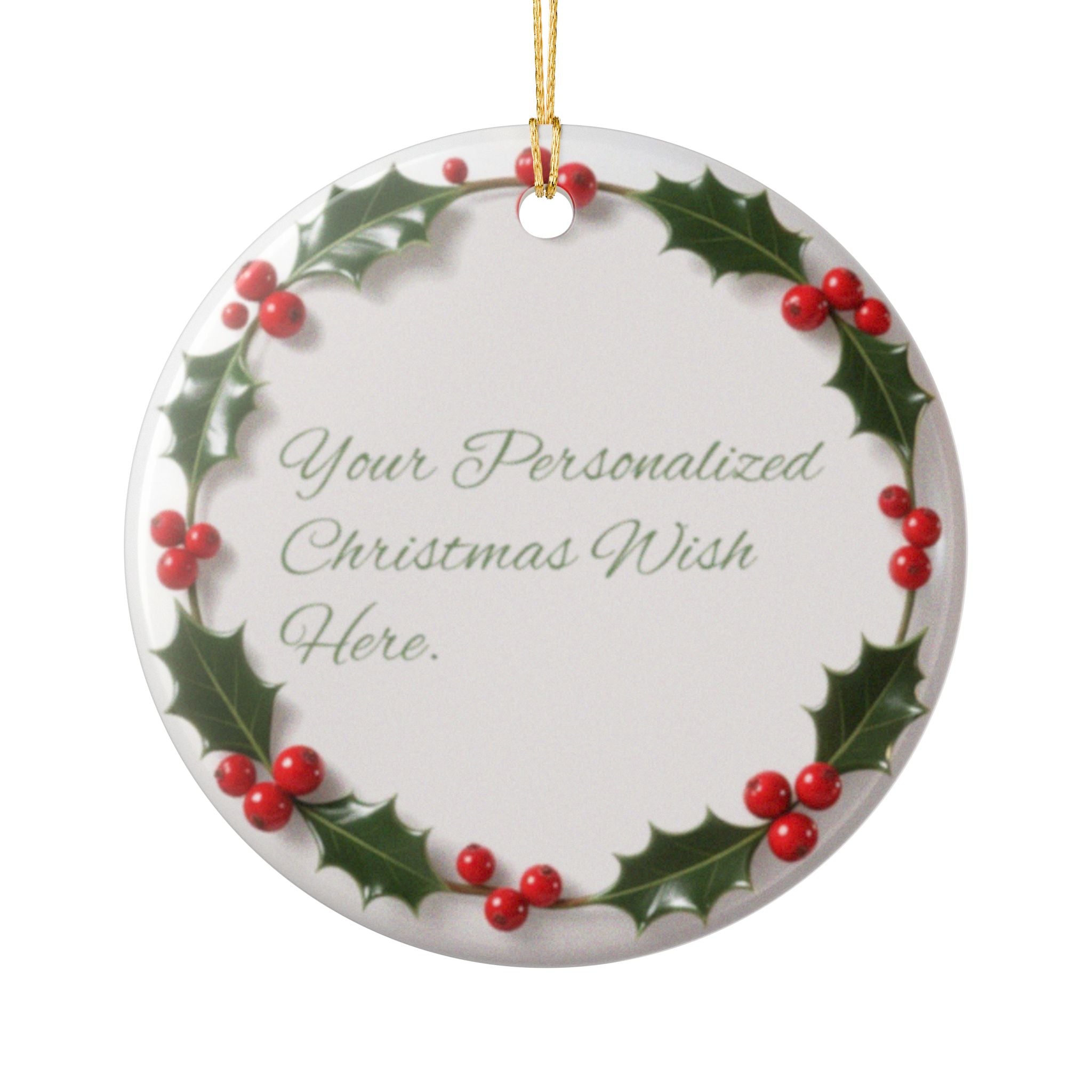 Personalized Christmas Wish Ornament Style 2