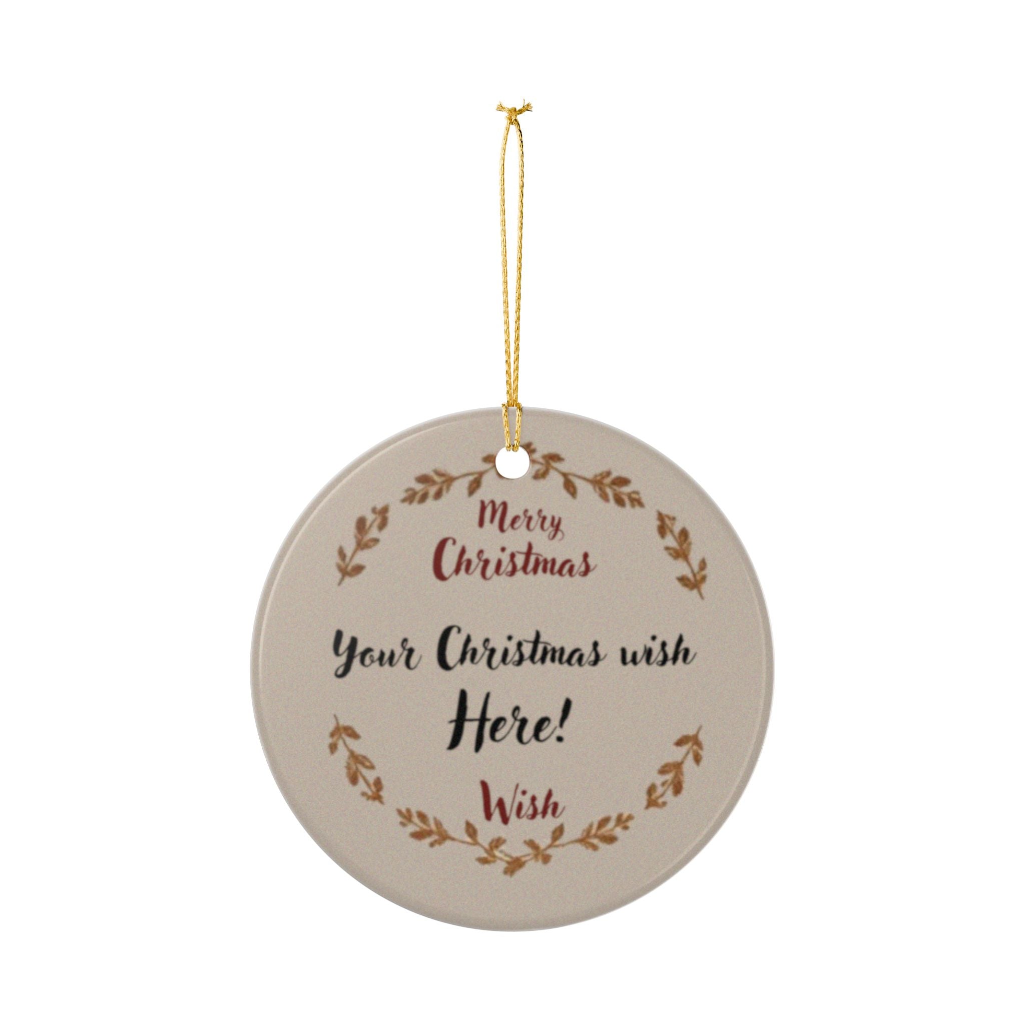 Personalized Christmas Wish Ornament