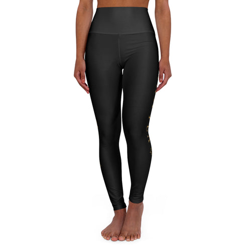 Copy of High-Waisted Yoga Leggings — Subtle Gold Star Accent