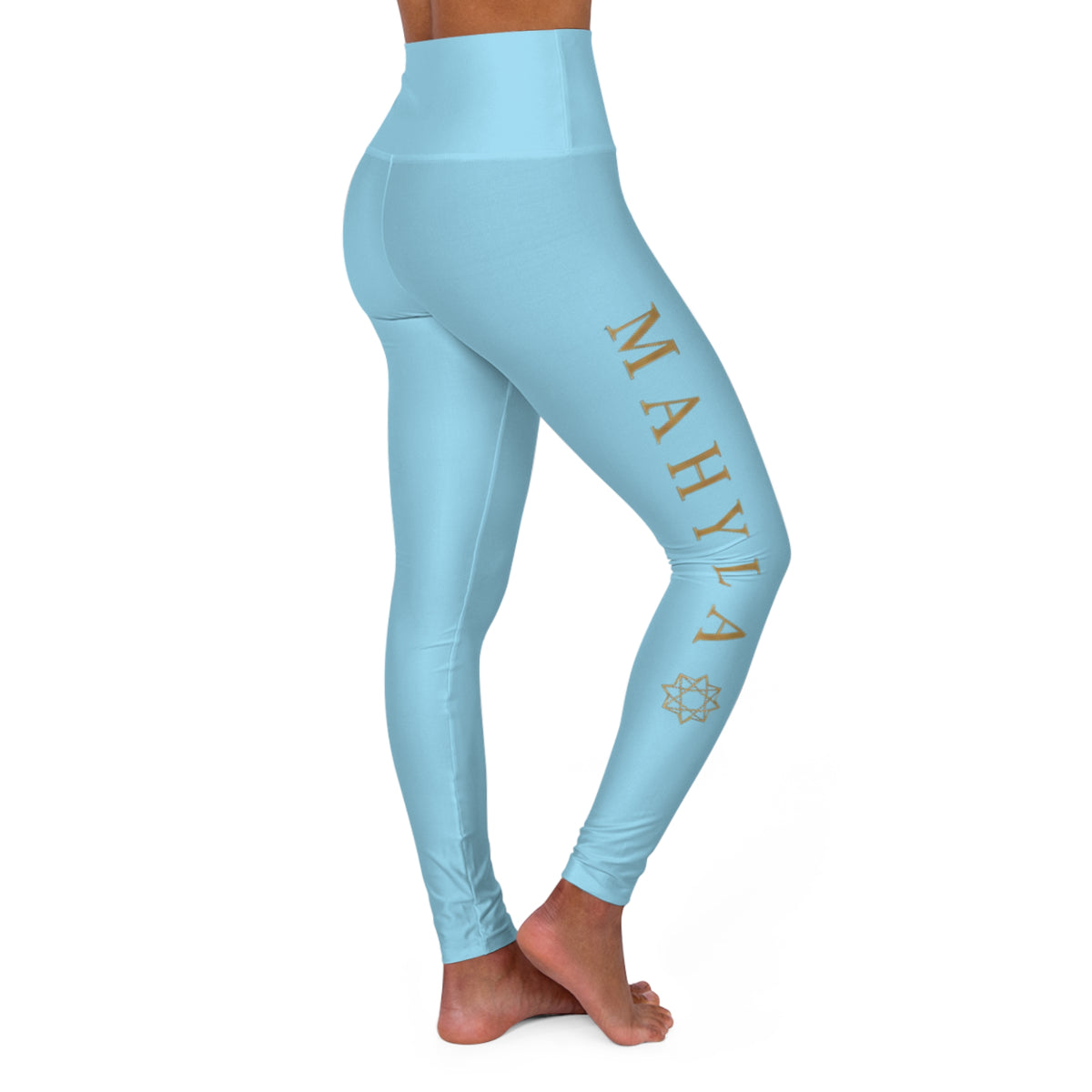 Copy of High-Waisted Yoga Leggings — Subtle Gold Star Accent