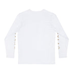 Men's Long Sleeve Shirt with Gold Sleeve Script — Minimalist Casual Tee