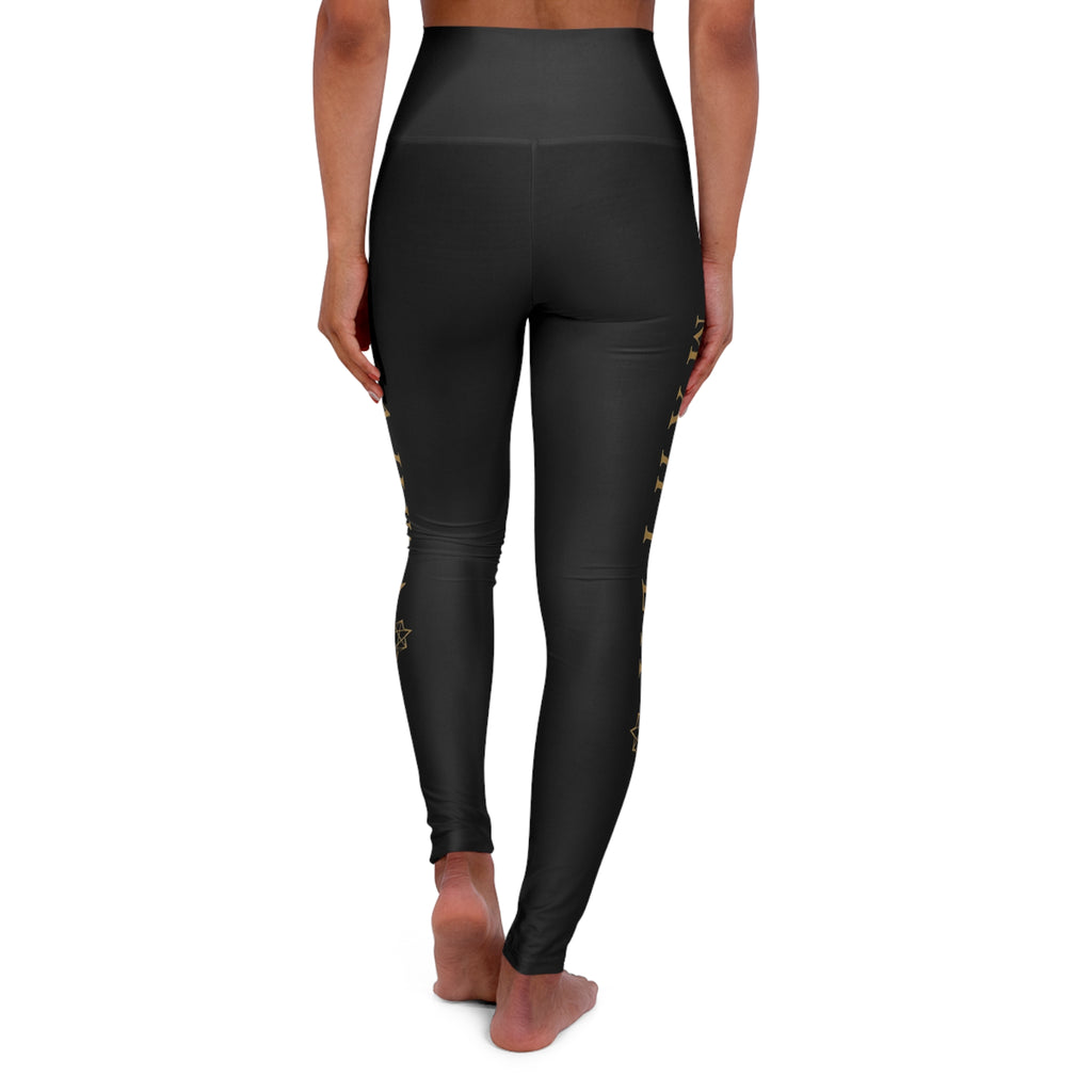 Copy of High-Waisted Yoga Leggings — Subtle Gold Star Accent