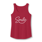 Smile script with smiley face Tank Top | pastel blue hand-lettered design