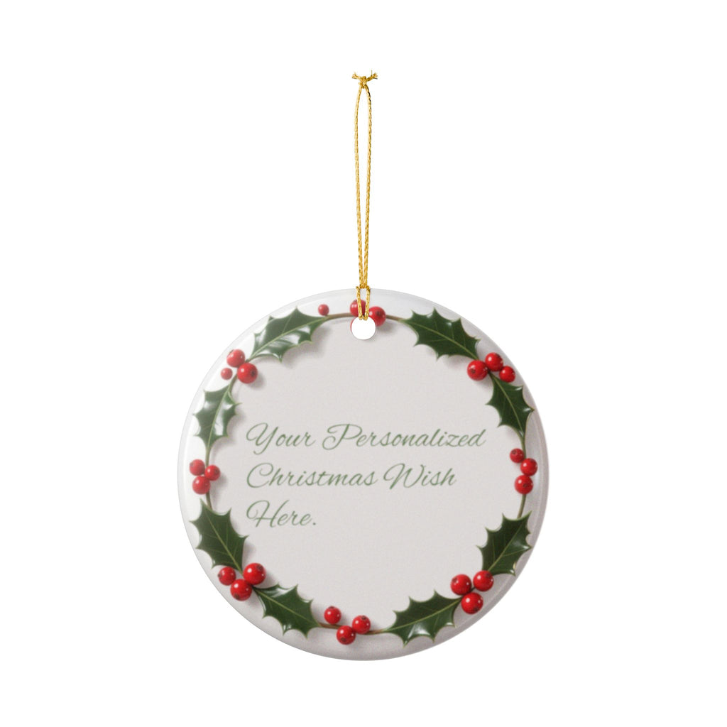 Personalized Christmas Wish Ornament Style 2
