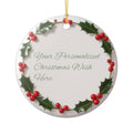 Personalized Christmas Wish Ornament Style 2