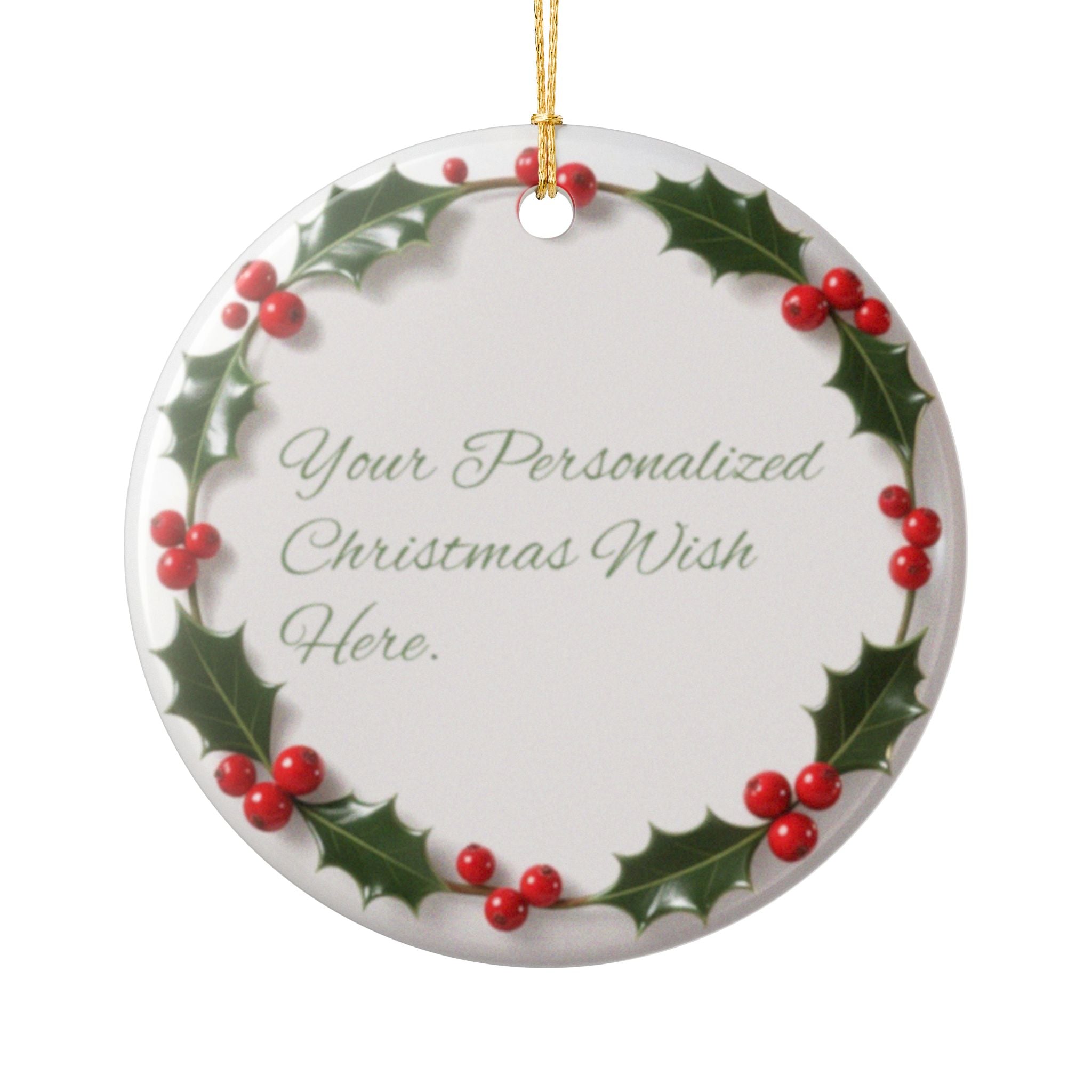 Personalized Christmas Wish Ornament Style 2