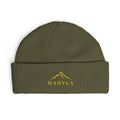 MAHYLA | Mountain Cuff Beanie – Black Embroidered Mountain Logo