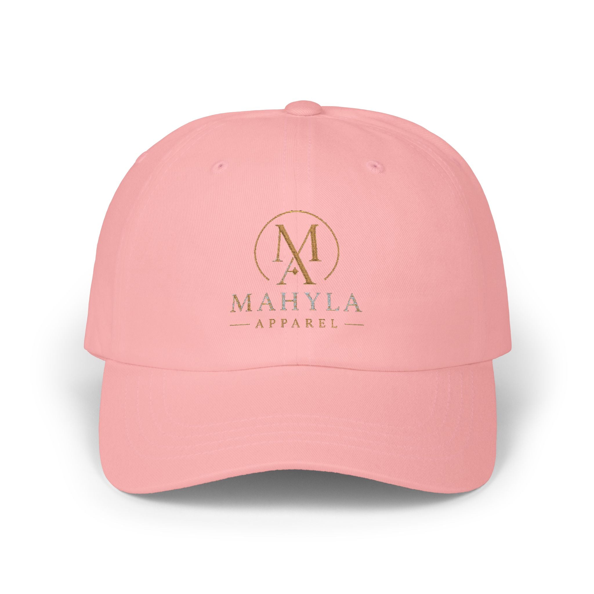 Gold Monogram Logo Classic Dad Cap | Embroidered Initials Baseball Hat