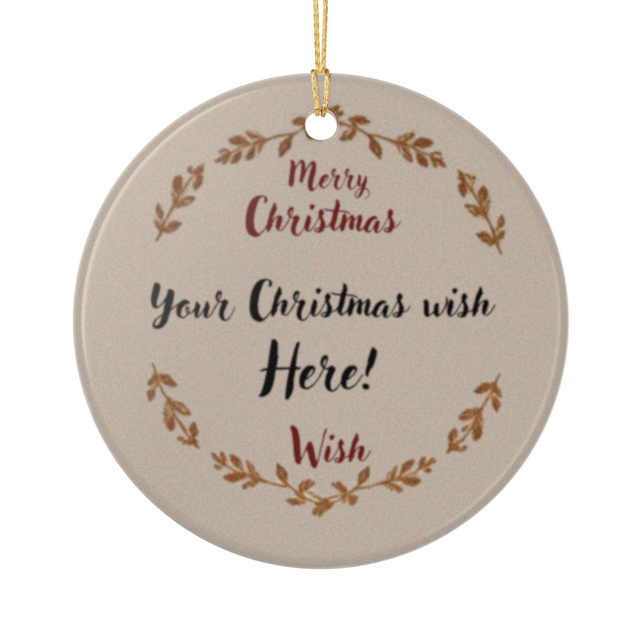 Personalized Christmas Wish Ornament
