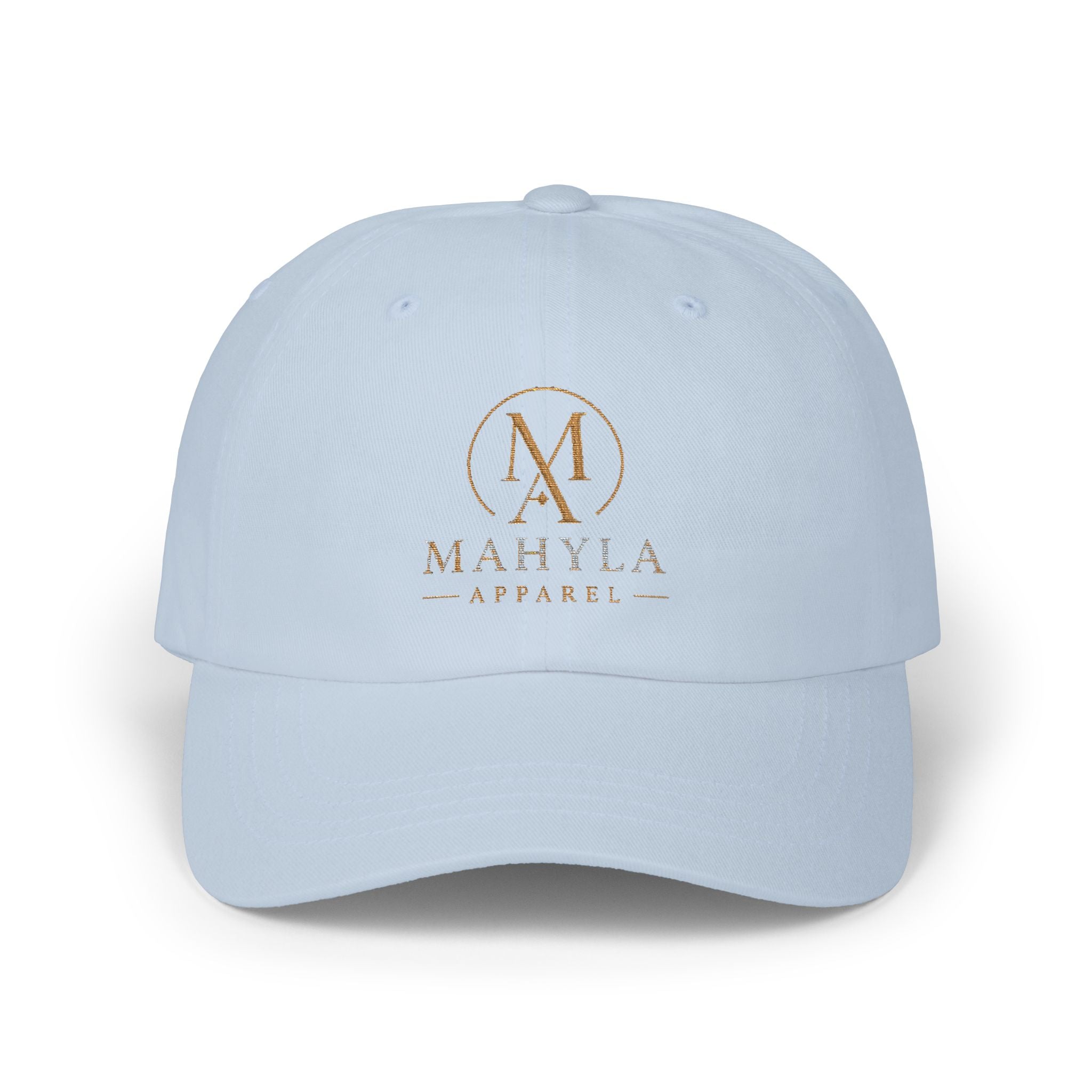 Gold Monogram Logo Classic Dad Cap | Embroidered Initials Baseball Hat