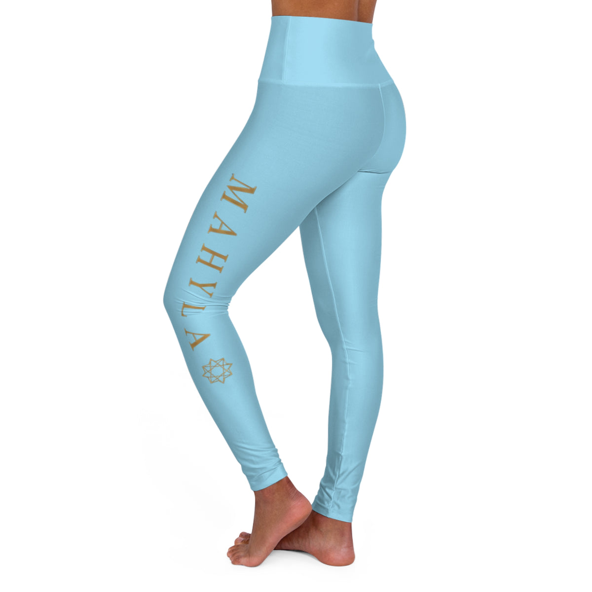 Copy of High-Waisted Yoga Leggings — Subtle Gold Star Accent