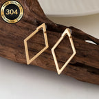 Hypoallergenic Stainless Steel Geometric Golden Earrings, Fade-Resistant, Comfortable and Versatile, Simple and Elegant, High-Quality Fashionable Women'S Earrings for Daily Wear or Parties, Jewelry Accessories, a Delicate Gif