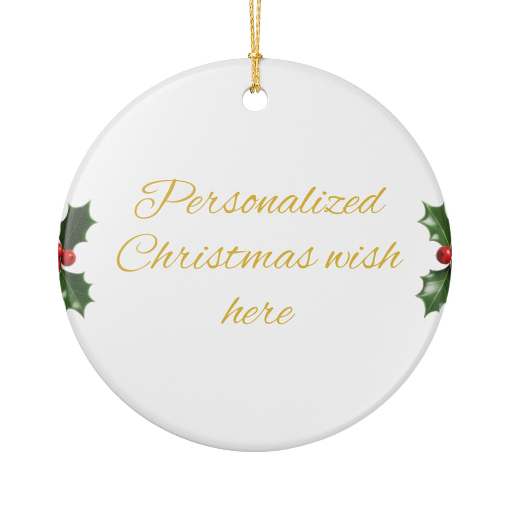 Personalized Christmas Wish Ornament Style 4