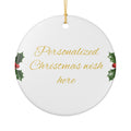 Personalized Christmas Wish Ornament Style 4