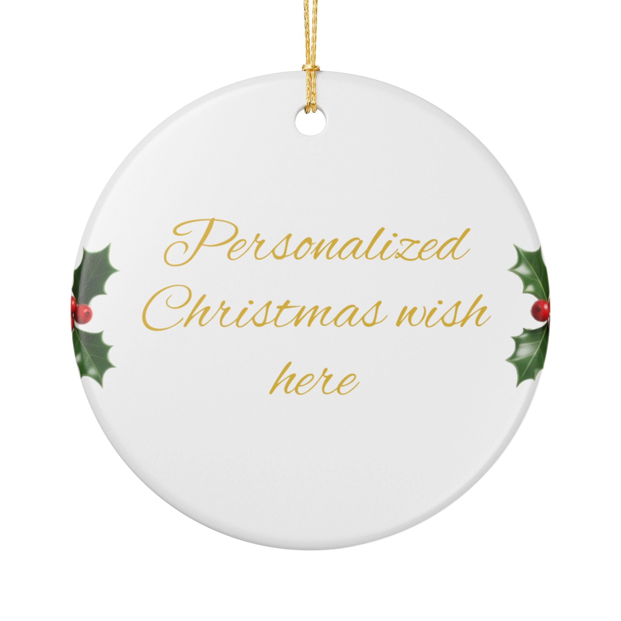 Personalized Christmas Wish Ornament Style 4