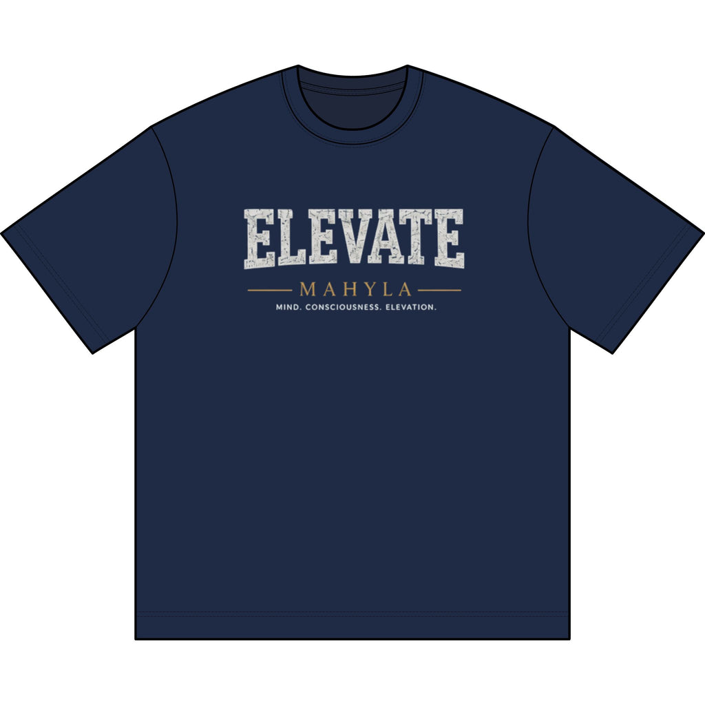 Elevate Mahyla typography T-Shirt | motivational chest logo