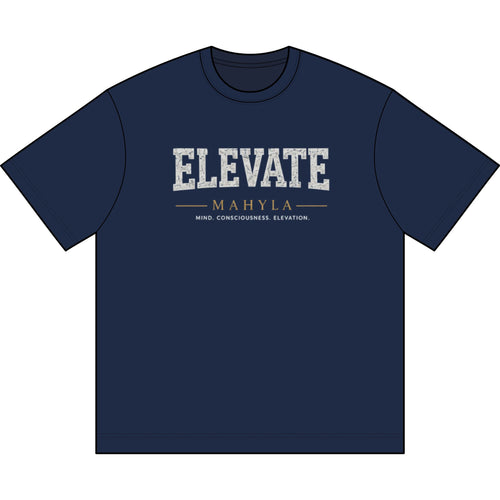 Elevate Mahyla typography T-Shirt | motivational chest logo