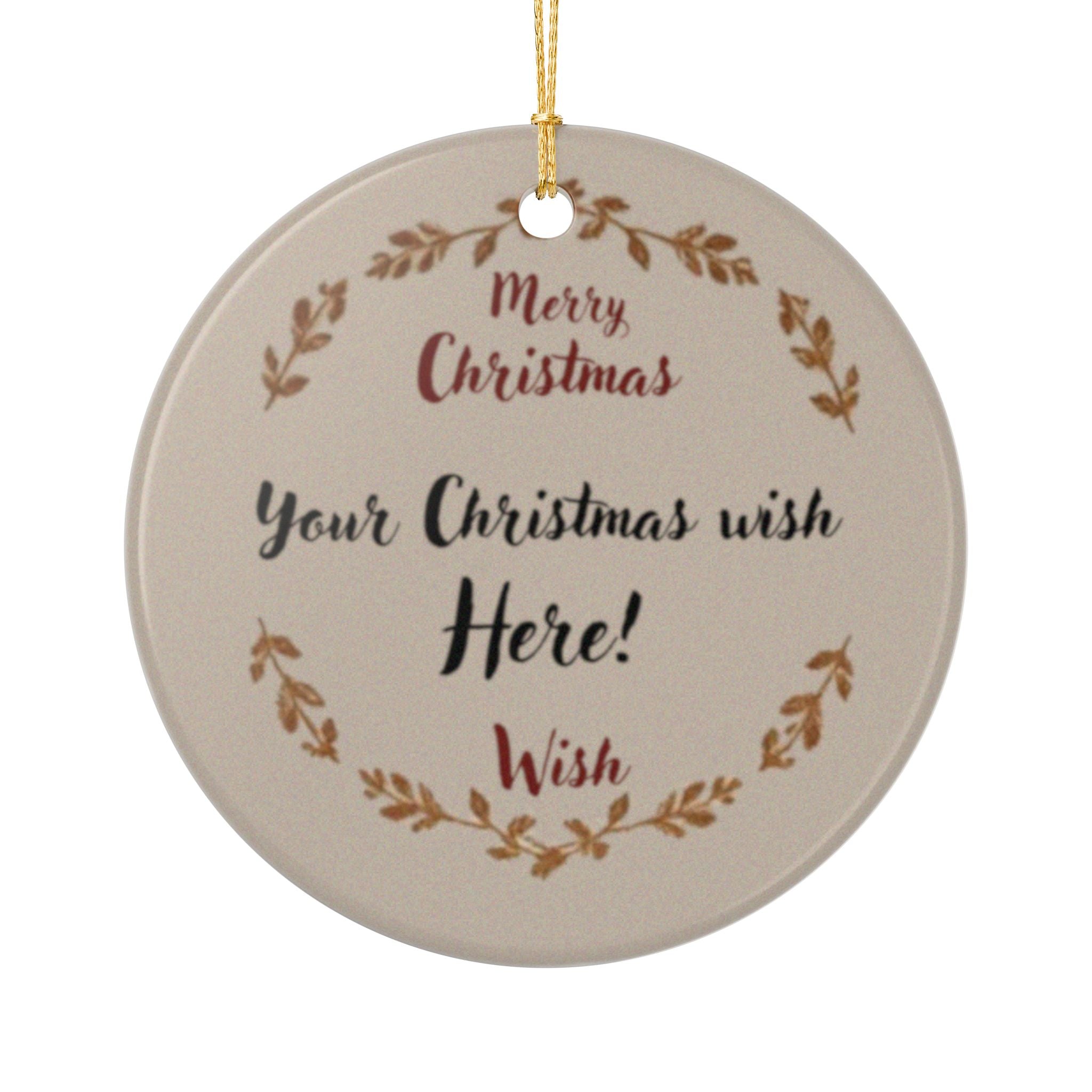 Personalized Christmas Wish Ornament