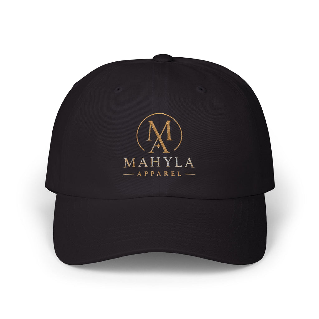 Gold Monogram Logo Classic Dad Cap | Embroidered Initials Baseball Hat