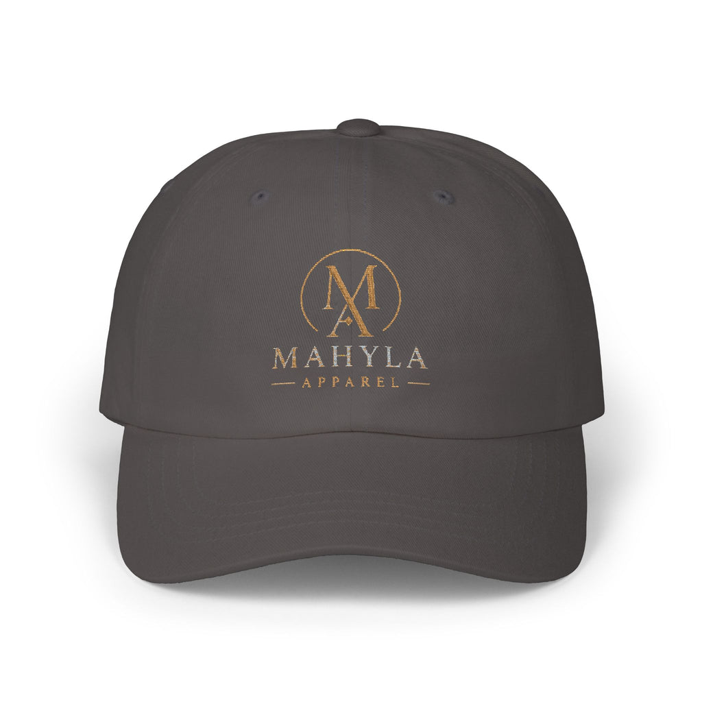 Gold Monogram Logo Classic Dad Cap | Embroidered Initials Baseball Hat
