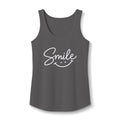 Smile script with smiley face Tank Top | pastel blue hand-lettered design