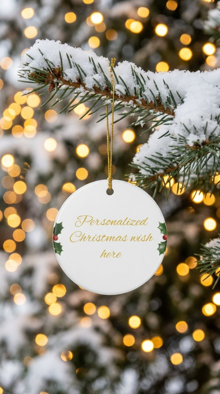 Personalized Christmas Wish Ornament Style 4