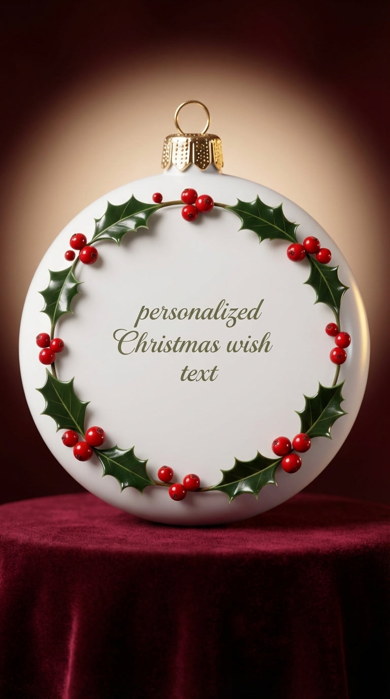 Personalized Christmas Wish Ornament Style 4