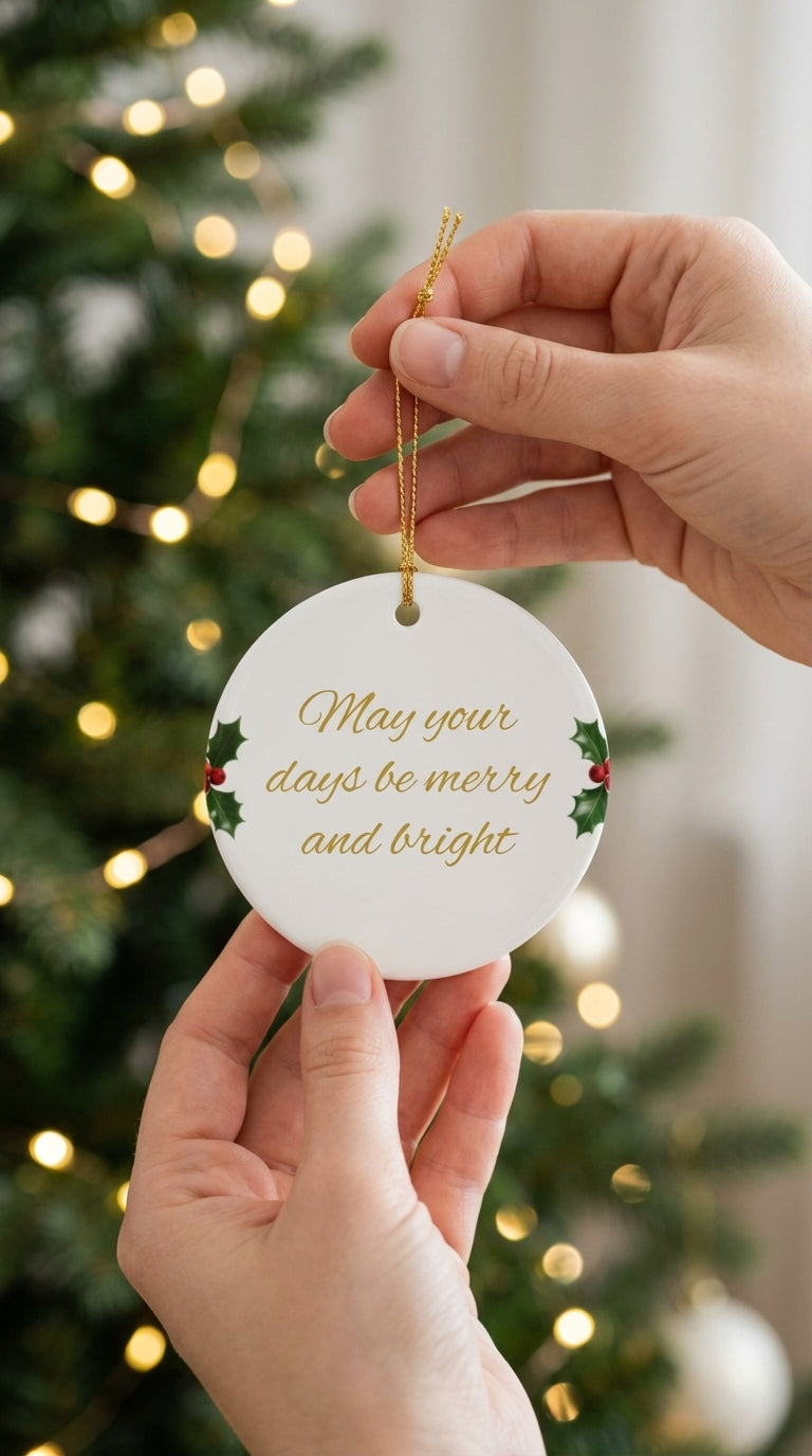 Personalized Christmas Wish Ornament Style 4