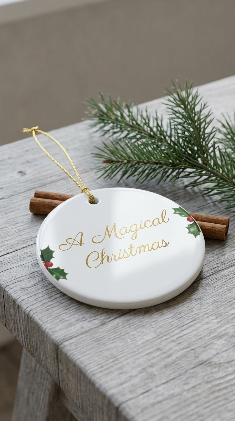 Personalized Christmas Wish Ornament Style 4