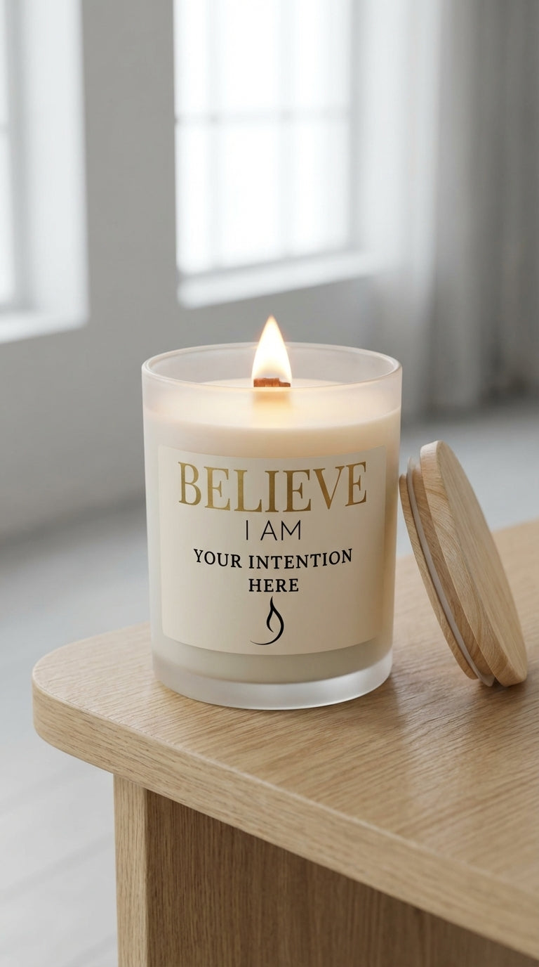 Personalized “I AM” Meditation Candle Style 2– Manifest Your Intention Through Light & Scent